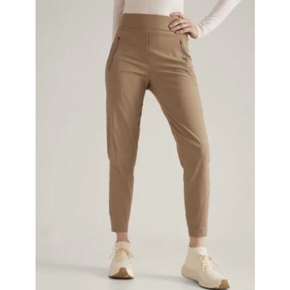 Athleta Trekkie North High Rise Jogger Big Sur Brown Ankle Ripstop Travel 8 - Picture 1 of 11